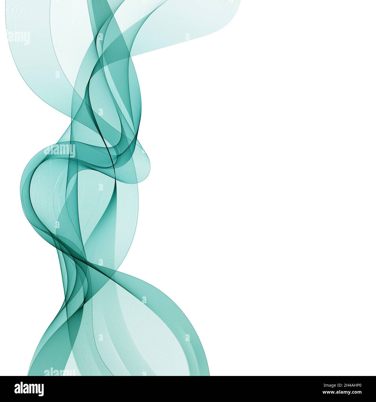 Abstract liscia colore vettore d'onda. La curva di flusso moto blu illustrazione. Progettazione di fumo. Linee vettoriali. Foto Stock