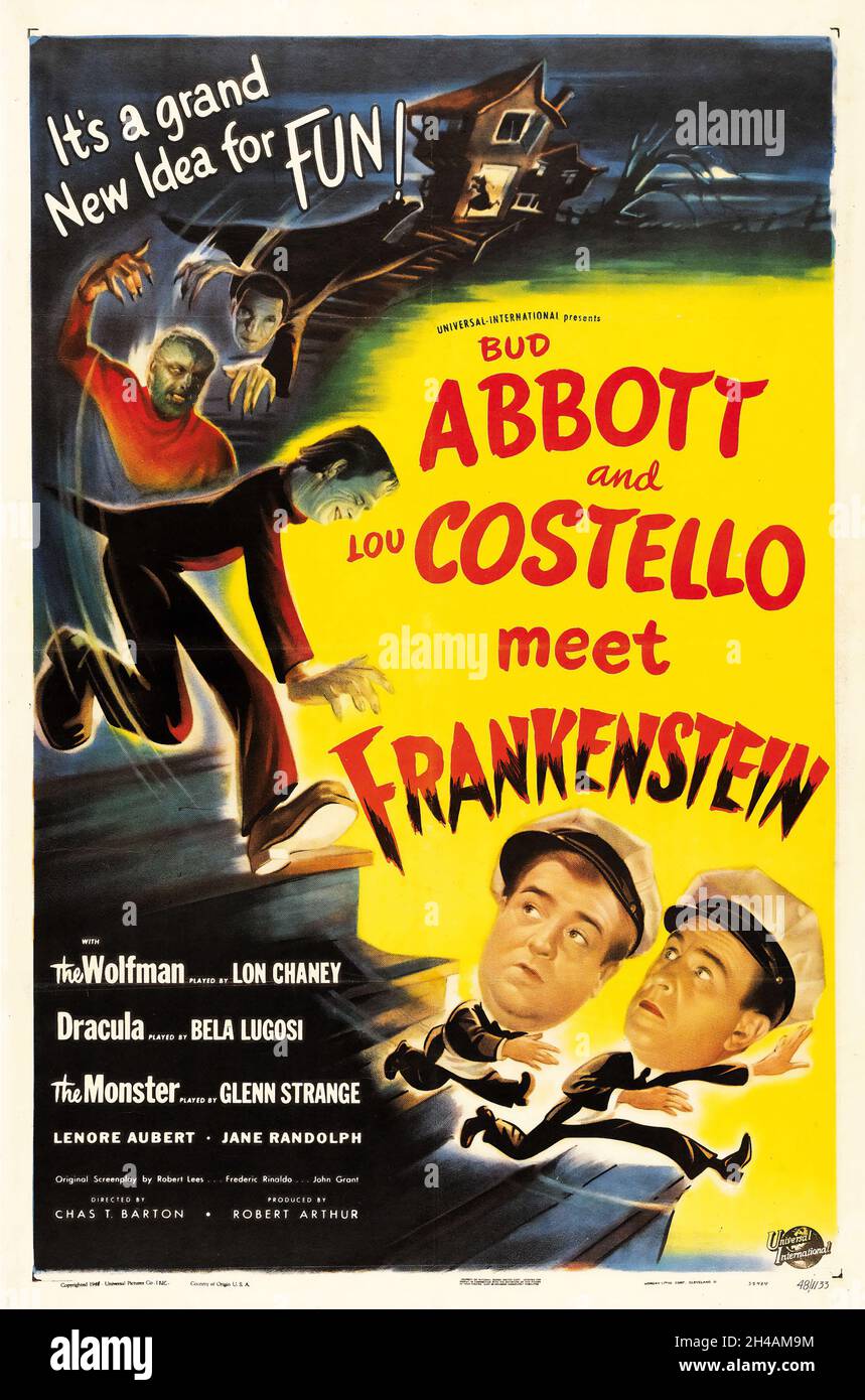 Poster del film - Abbott e Costello incontrano Frankenstein - 1948. Foto Stock