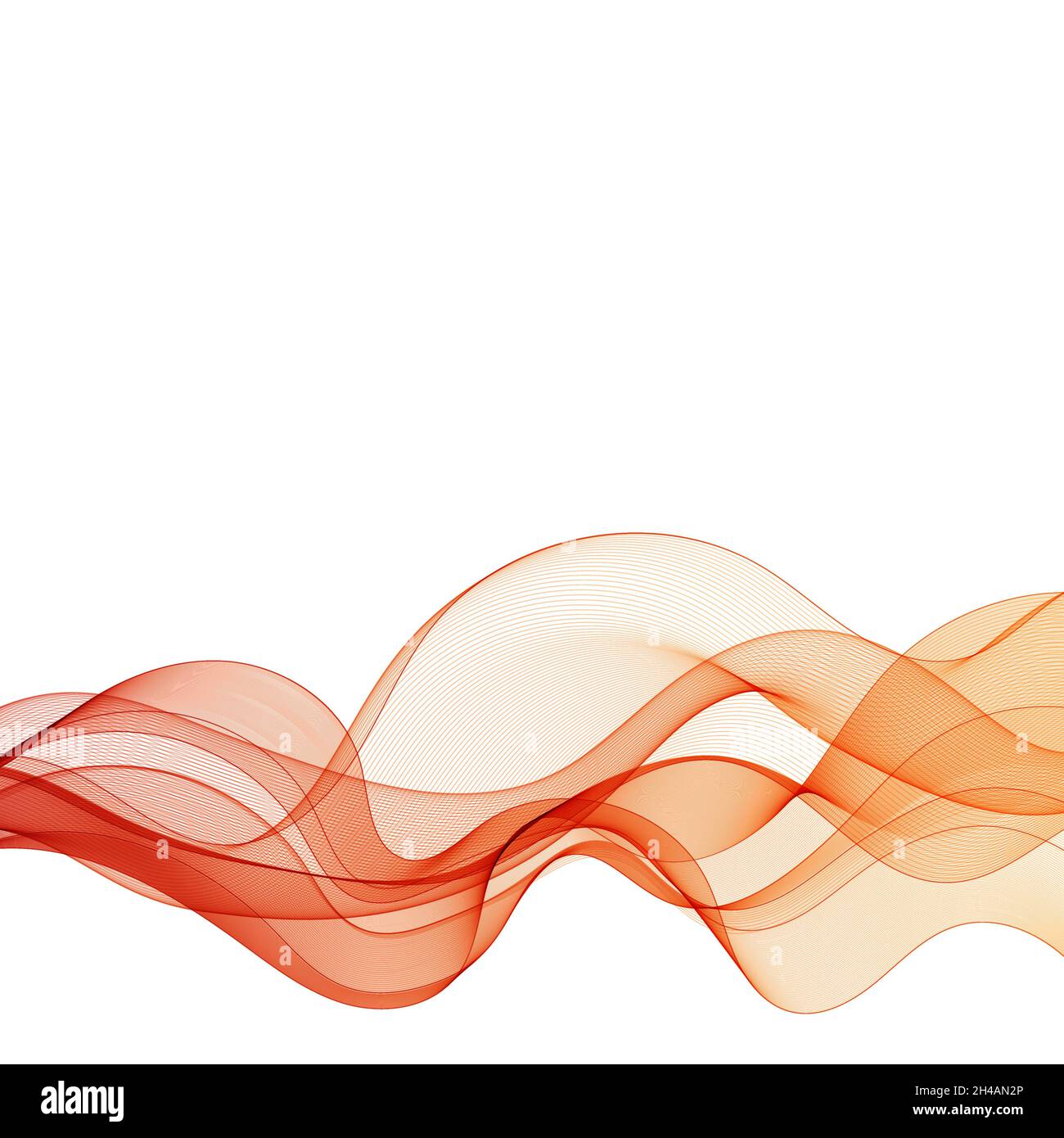 Flusso astratto di onde colorate su sfondo bianco. Foto Stock