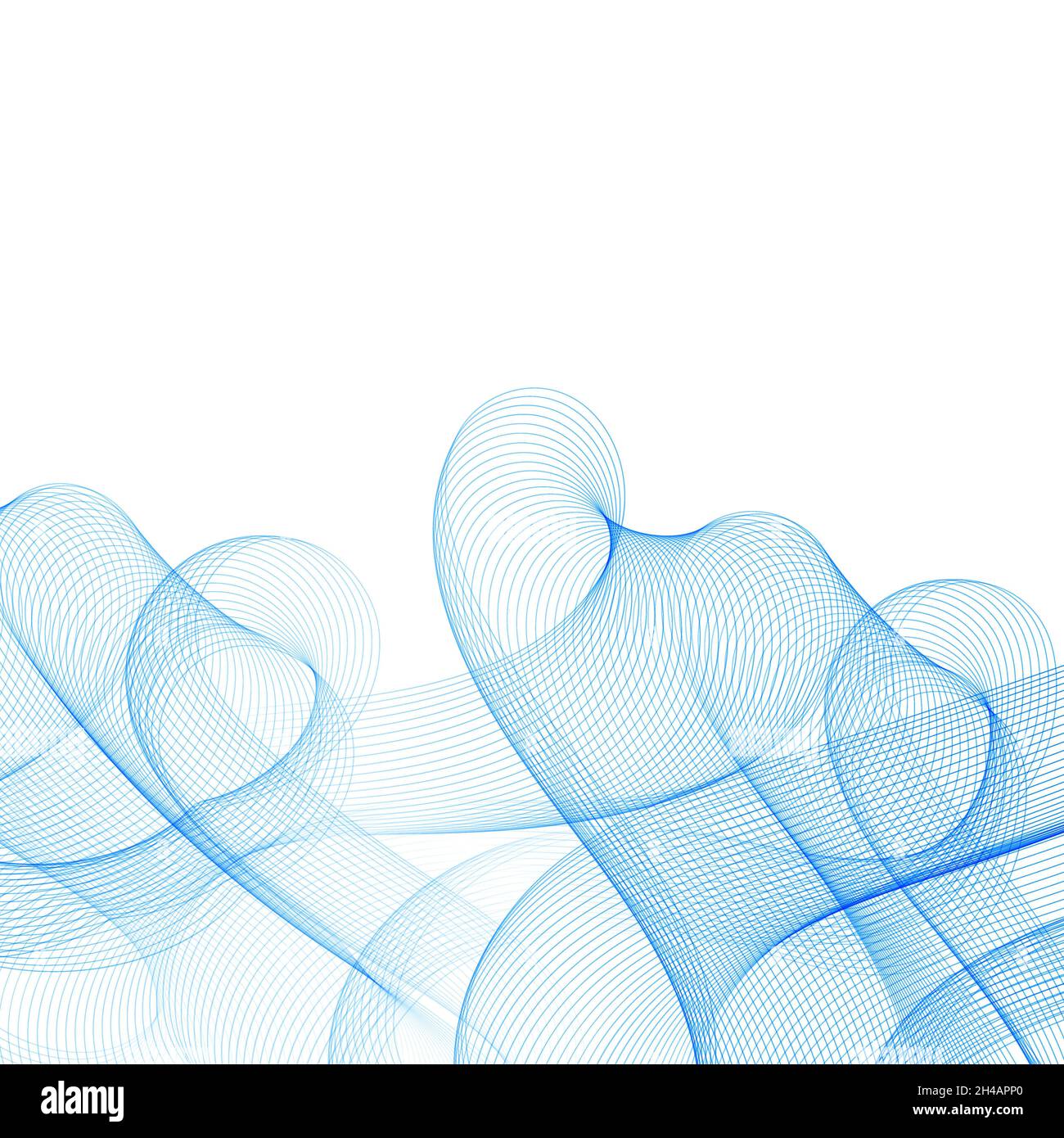 Astratta onda blu vettore fondo onda blu flusso d'onda blu Foto Stock