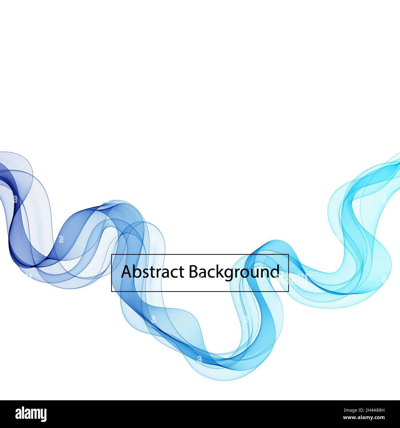 Astratta onda blu vettore fondo onda blu flusso d'onda blu Foto Stock