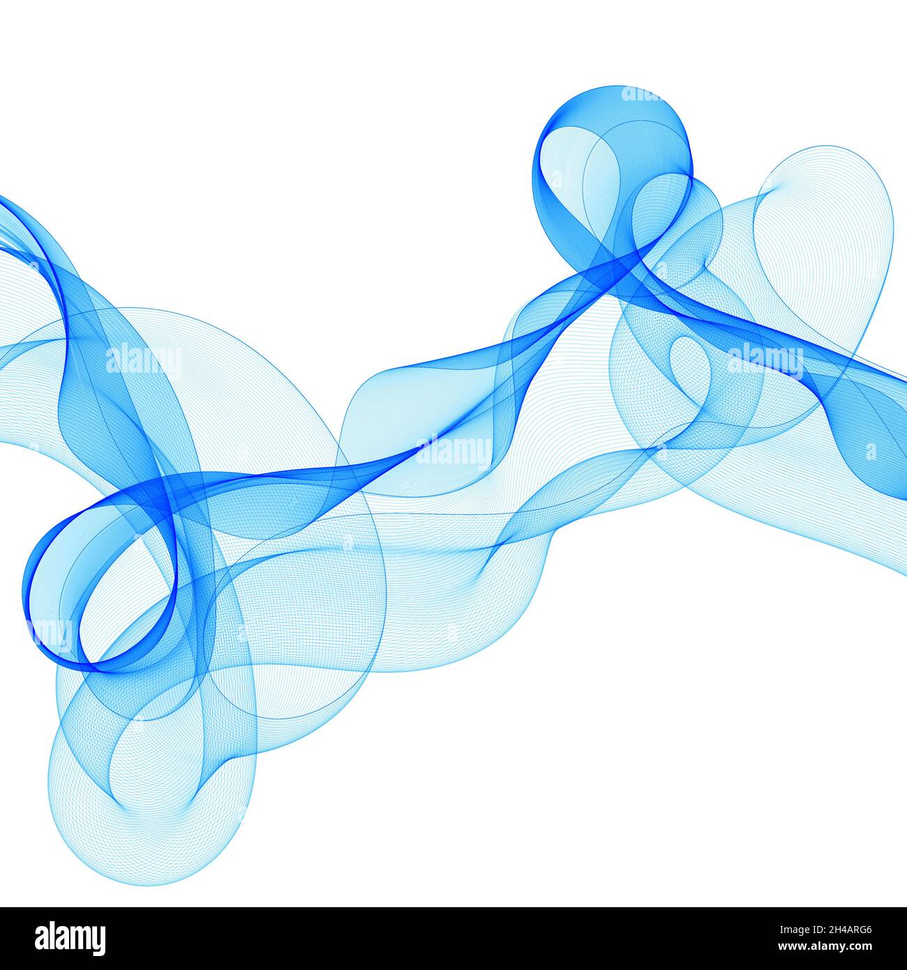 Onda astratta blu, sfondo ventoso. Design Foto Stock