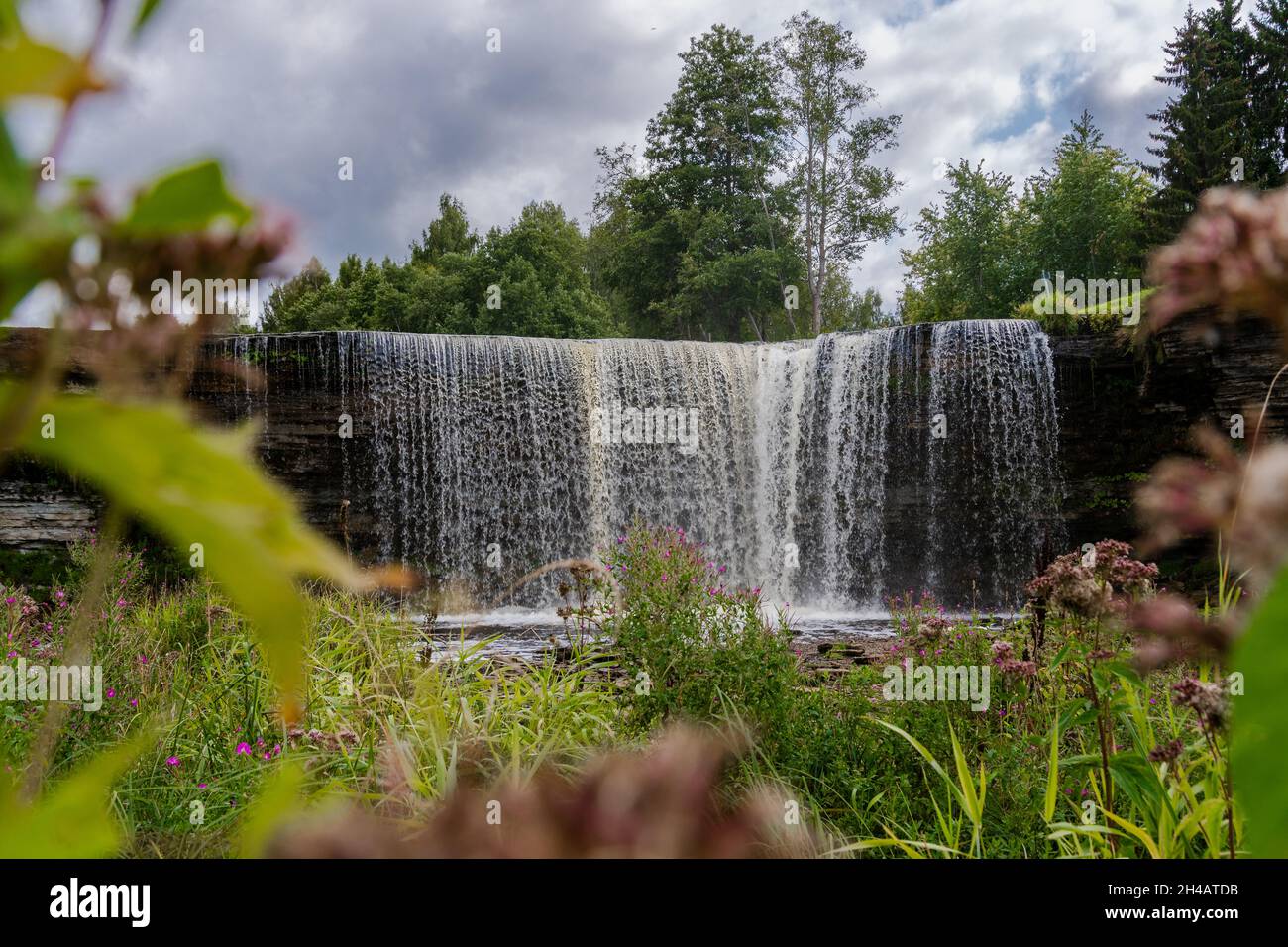 Cascata di Jägala juga in Estonia Foto Stock