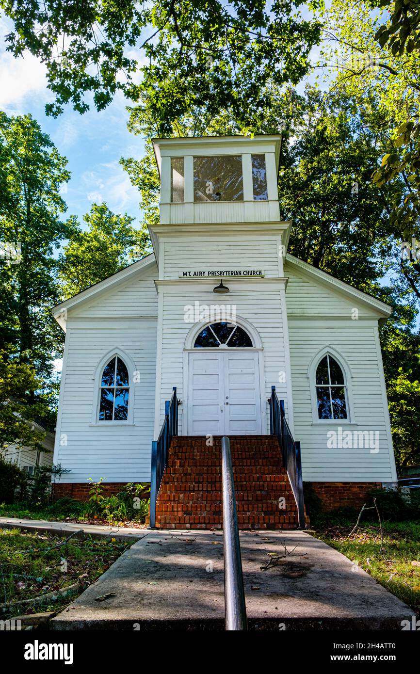 Mount Airy Presbyterian Church, Grandview Avenue, Mt Airy, Georgia Foto Stock