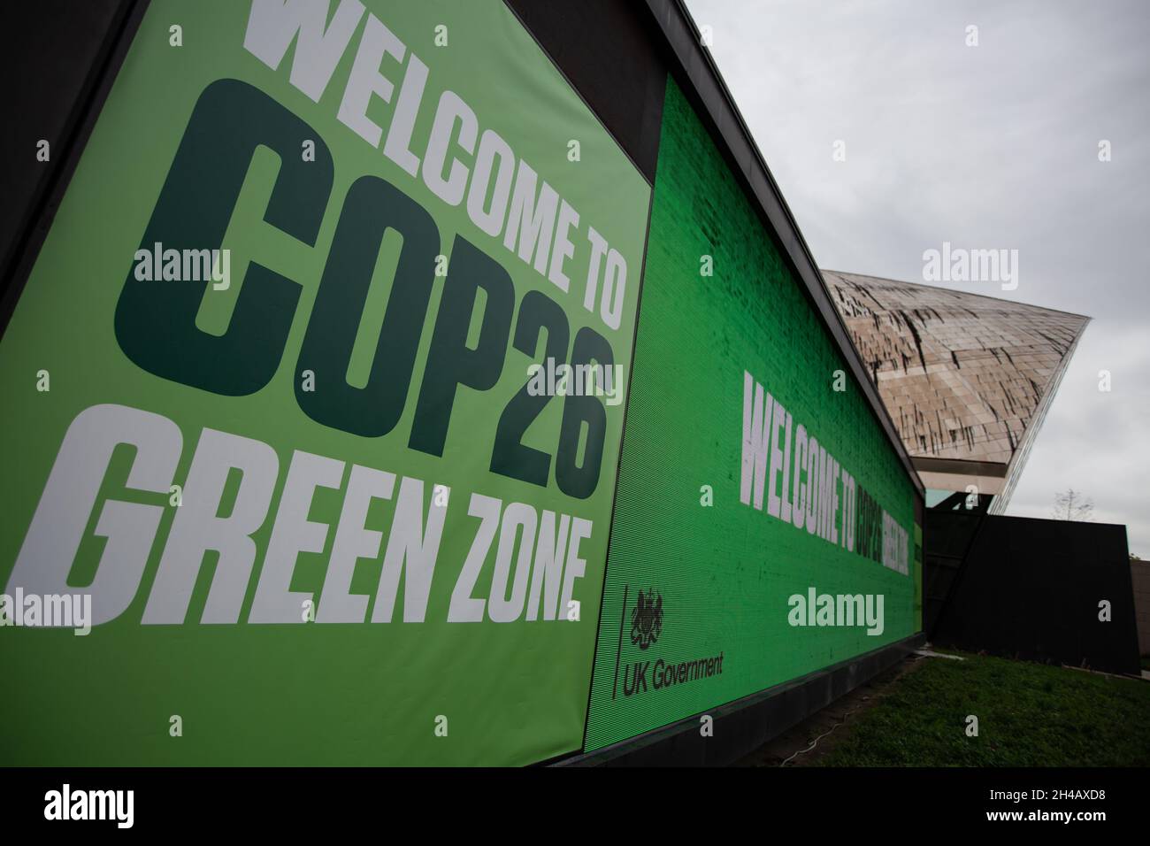 Glasgow, Regno Unito. All'interno della zona verde della 26a Conferenza delle Nazioni Unite sui cambiamenti climatici, nota come COP26, a Glasgow, Regno Unito, il 1° novembre 2021. Foto: Jeremy Sutton-Hibbert/Alamy Live News. Foto Stock