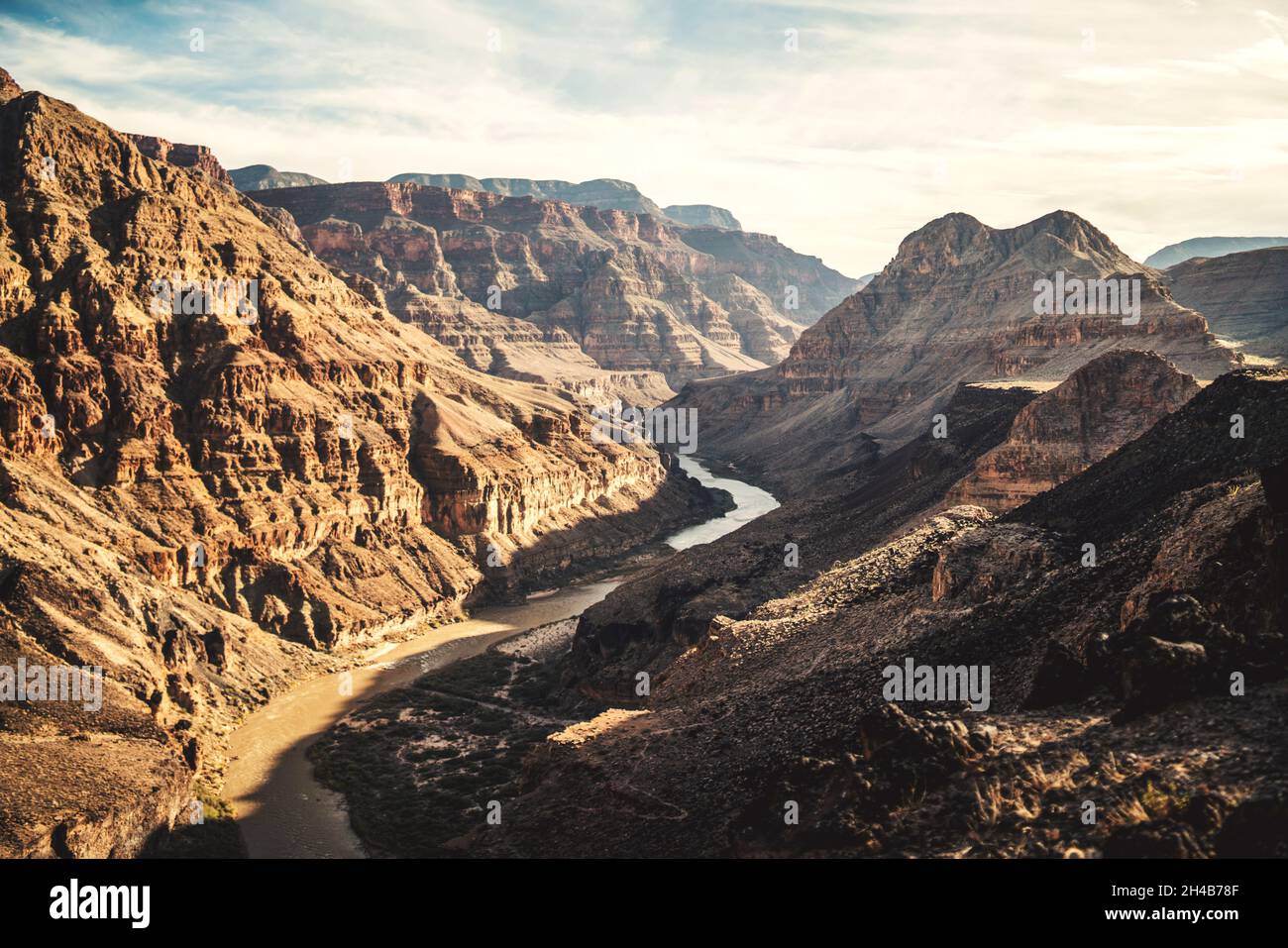 Il Whitmore Canyon si affaccia al tramonto Foto Stock