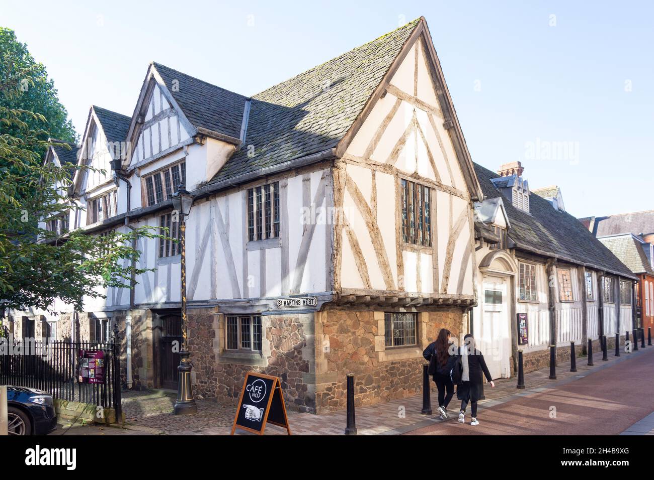 14 ° secolo Leicester Guildhall, Guildhall Lane, Città di Leicester, Leicestershire, Inghilterra, Regno Unito Foto Stock