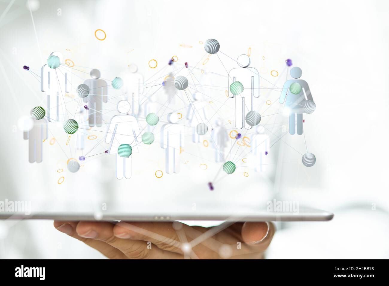 Organigramma concetto di rete del team Foto Stock