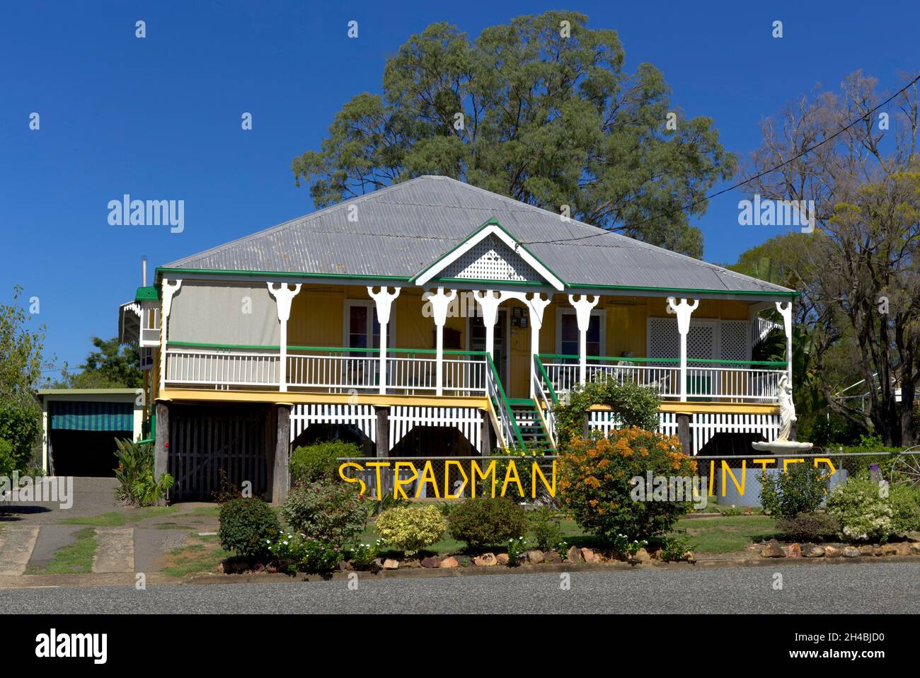 Casa di stile architettonico in stile Queenslander a Biggenden Queensland Australia Foto Stock