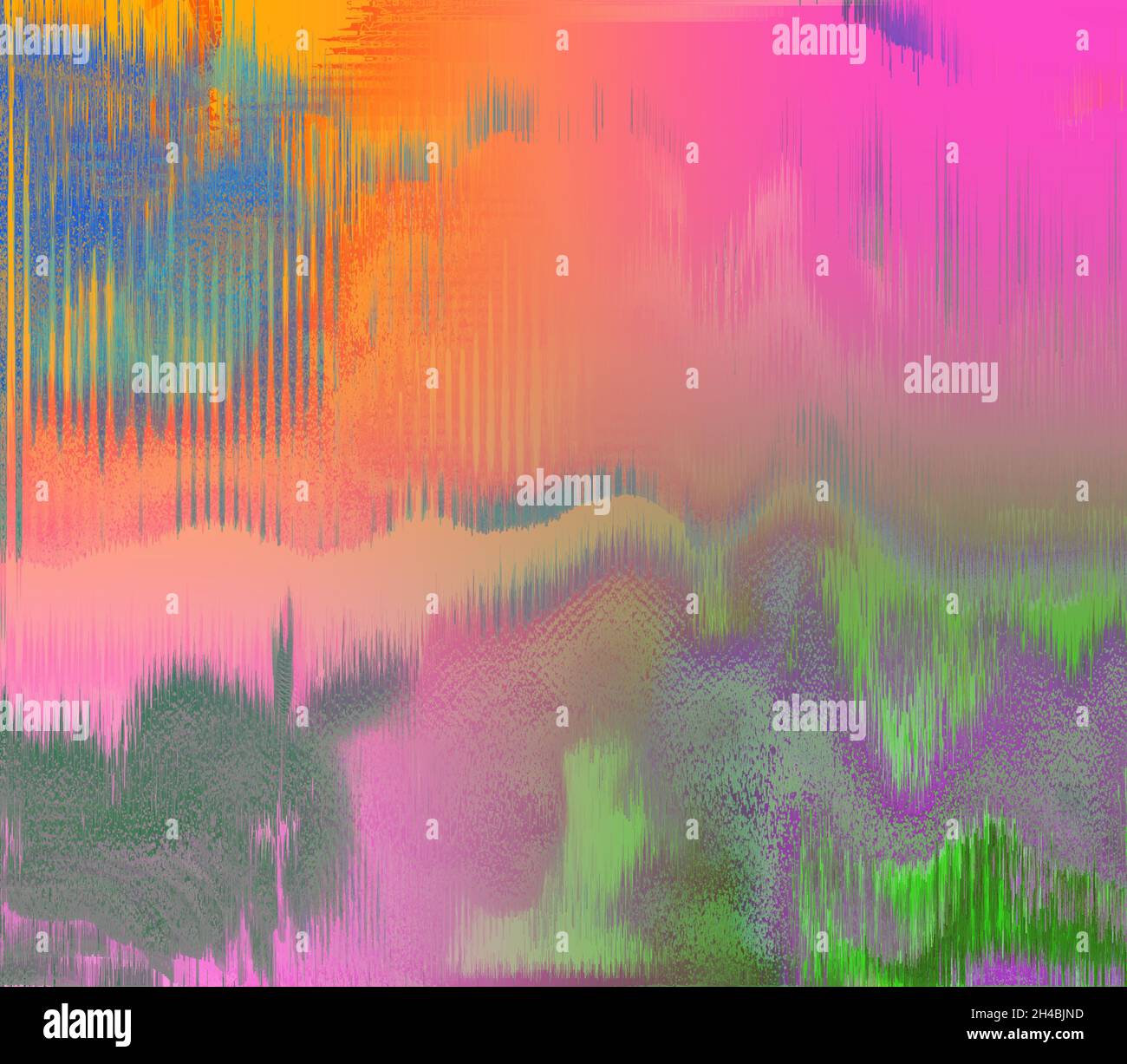Immagine di sfondo astratta iridescente glitch art. Foto Stock