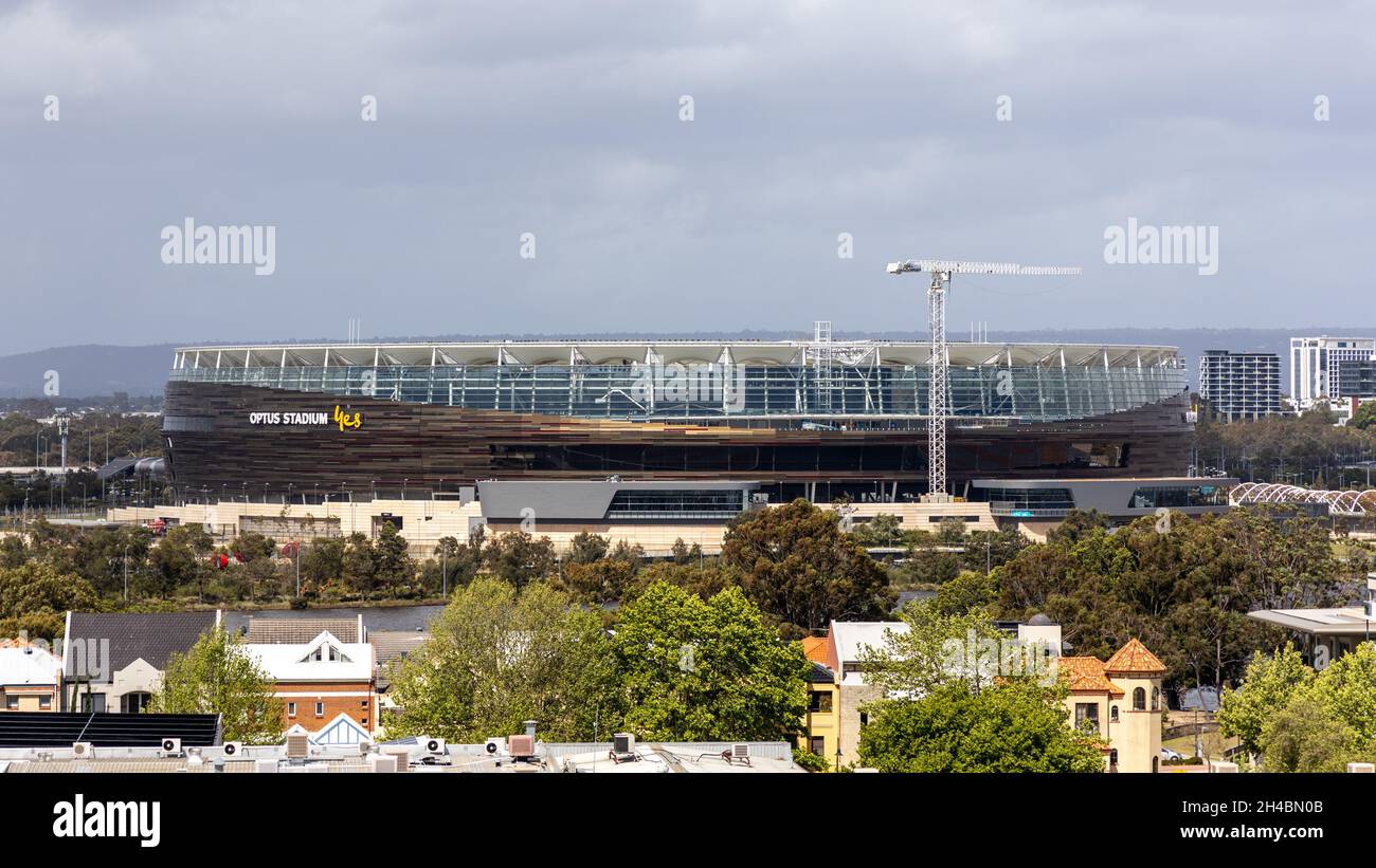 L'Optus Stadium si trova a Perth in Australia Occidentale il 19 Ottobre 2021 Foto Stock