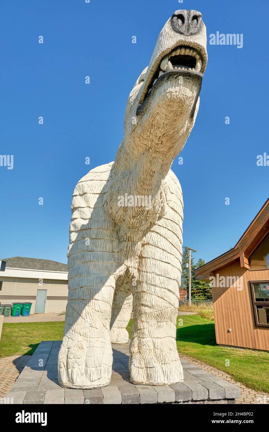 Cochrane è una città nel nord-est dell'Ontario, Canada, e ospita l'habitat dell'orso polare, l'unica struttura al mondo dedicata alla cura dell'essere polare Foto Stock