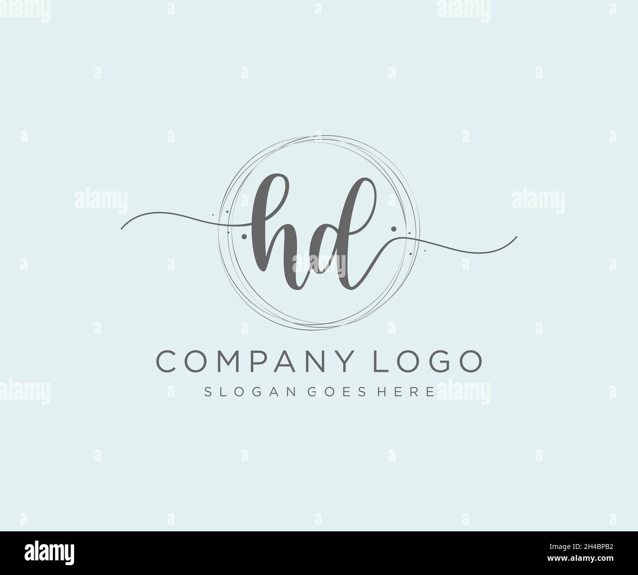 Logo HD femminile. Utilizzabile per la natura, salone, centro benessere, cosmetici e loghi di bellezza. Elemento modello di disegno con logo a vettore piatto. Illustrazione Vettoriale
