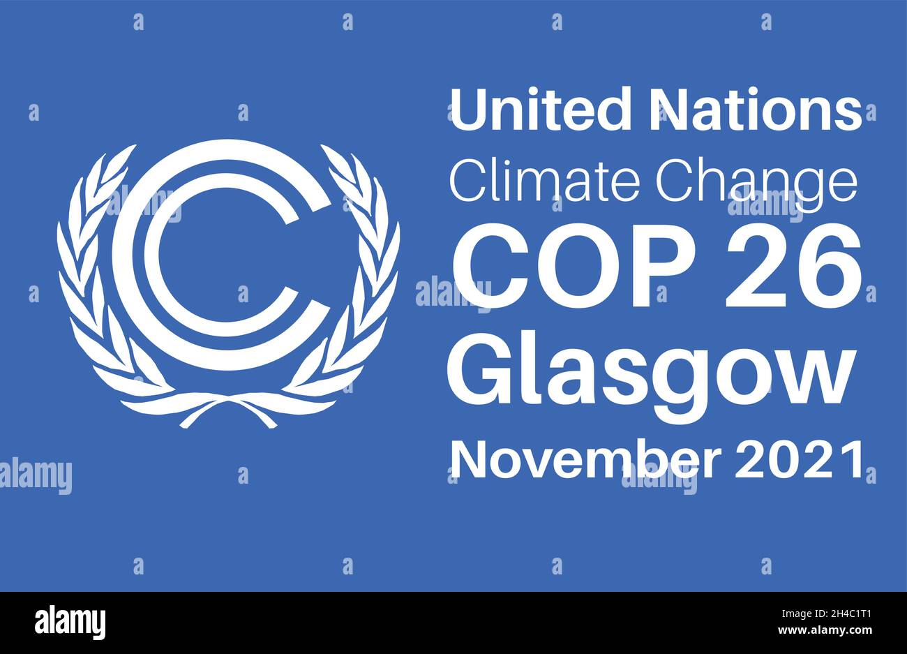 COP 26 Glasgow 2021 illustrazione vettoriale - Vertice internazionale sul clima Illustrazione Vettoriale