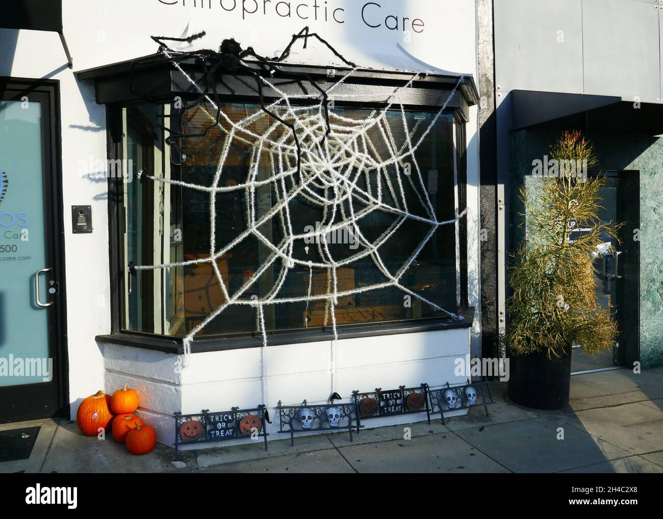 Los Angeles, California, Stati Uniti 30 ottobre 2021 Una visione generale di atmosfera Halloween decorazioni durante Coronavirus Covid-19 Pandemic il 30 ottobre 2021 a Los Angeles, California, Stati Uniti. Foto di Barry King/Alamy Stock Foto Foto Stock