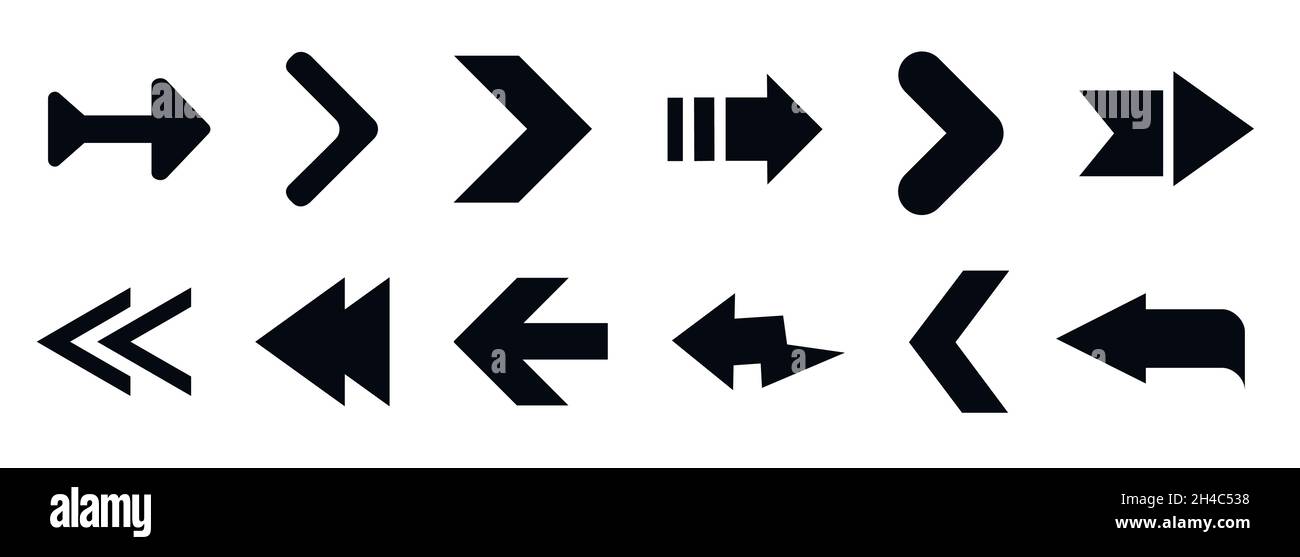 Scorri verso l'alto, insieme di pulsanti per i social media. Frecce nere, pulsanti e icone web per la pubblicità e il marketing Illustrazione Vettoriale