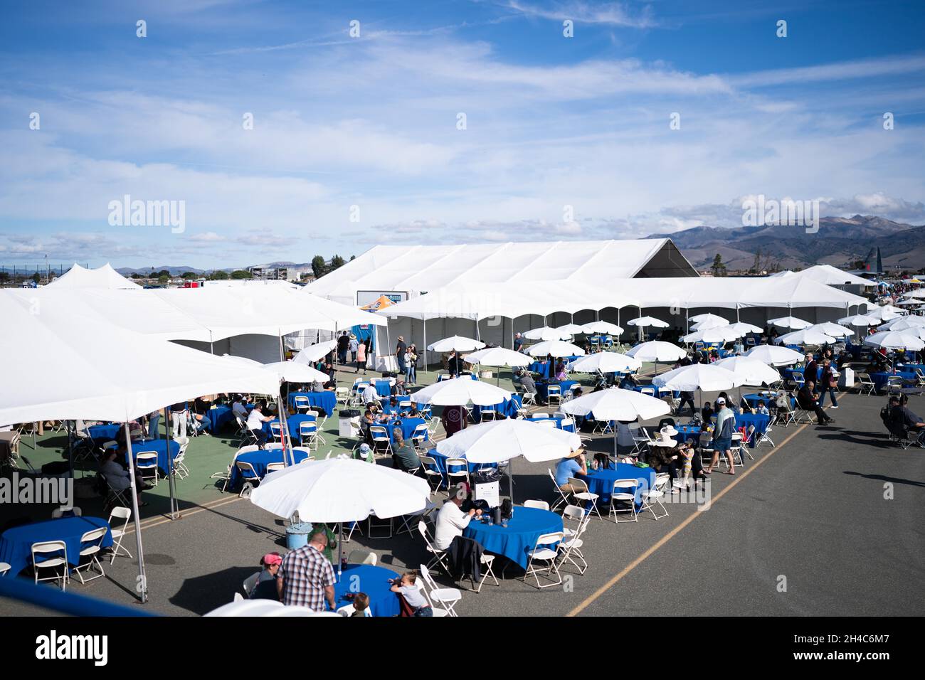 31 ottobre 2021, Salinas, CA: Vista generale della disposizione dei posti a sedere durante lo spettacolo aereo durante il 40° Annual California International Airshow. (Stan Szeto/immagine dello sport) Foto Stock