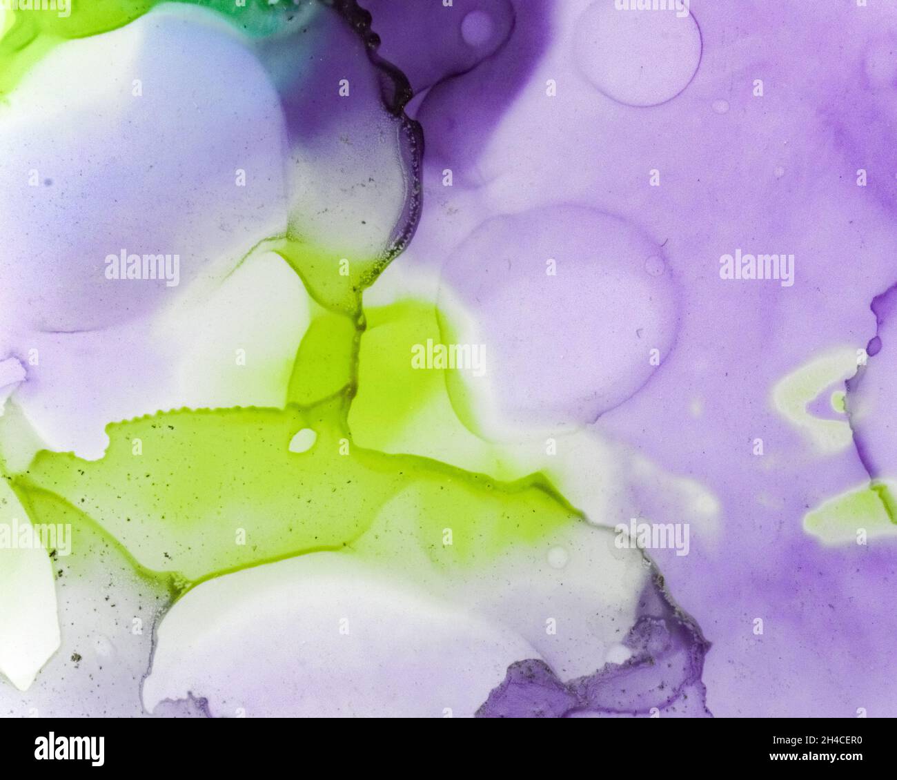 Grana acqua eterea. Lavaggio con inchiostro a base di alcol Foto Stock