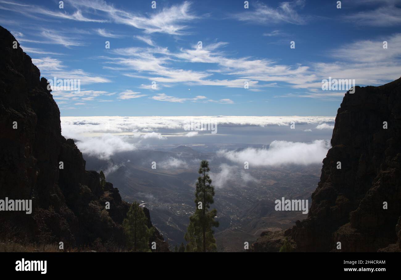 Gran Canaria, parte centrale dell'isola, Las Cumbres, cioè i vertici Foto Stock