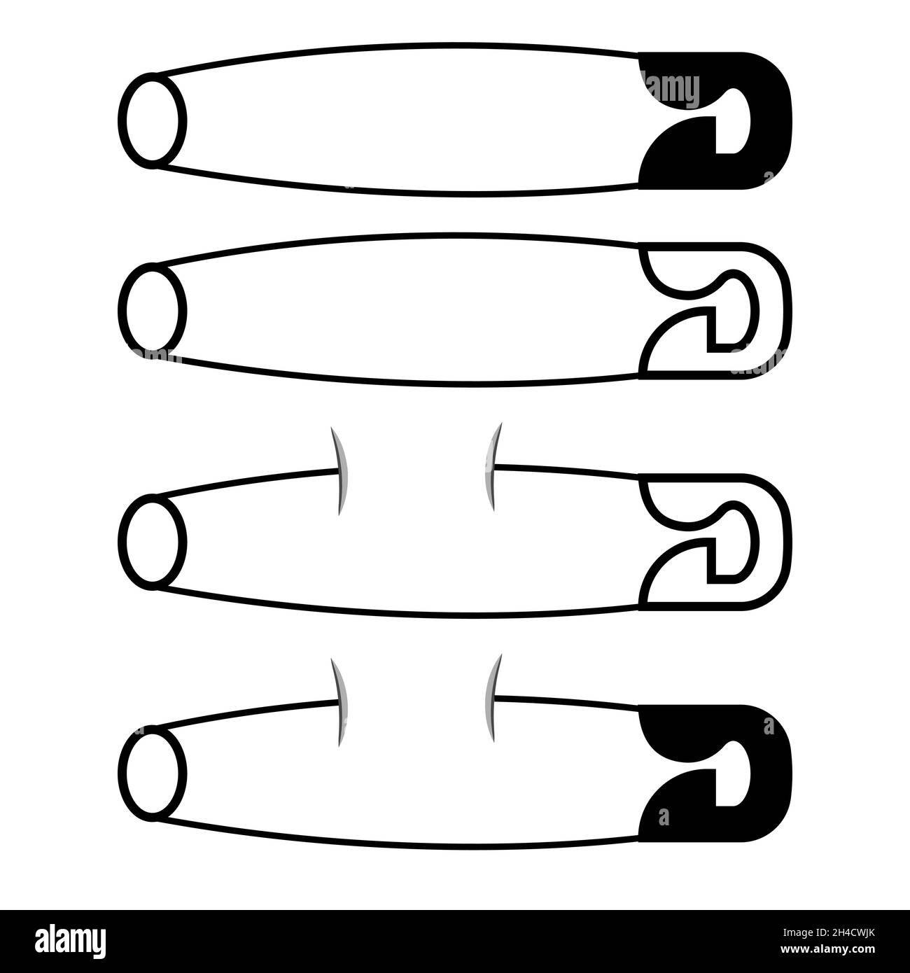 Icona del perno di sicurezza simbolo di protezione dal malvagio occhio stock illustrazione Illustrazione Vettoriale