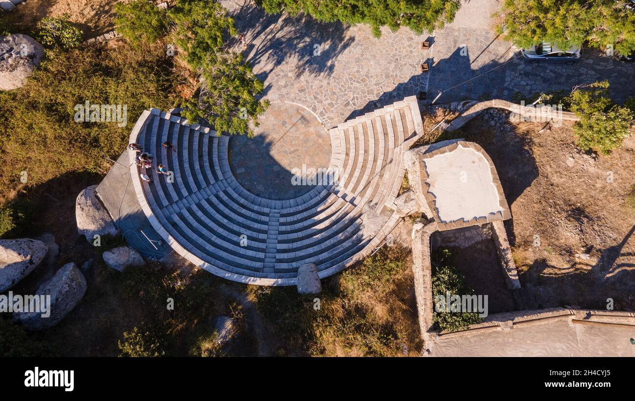 La morfologia unica del villaggio di Volakas all'isola di Tinos, Grecia Foto Stock