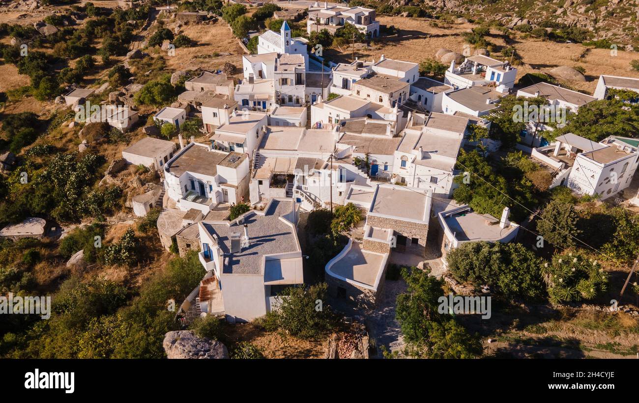 La morfologia unica del villaggio di Volakas all'isola di Tinos, Grecia Foto Stock