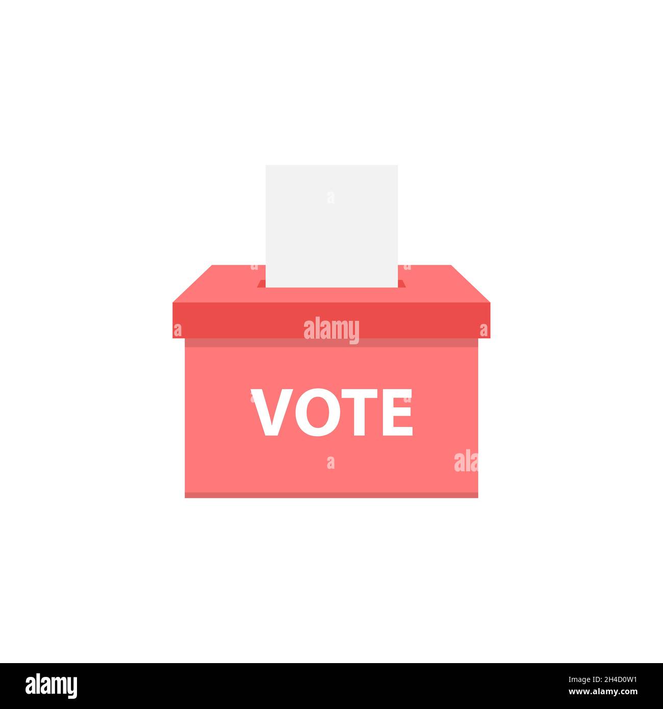 Stile piatto icona casella di voto Illustrazione Vettoriale