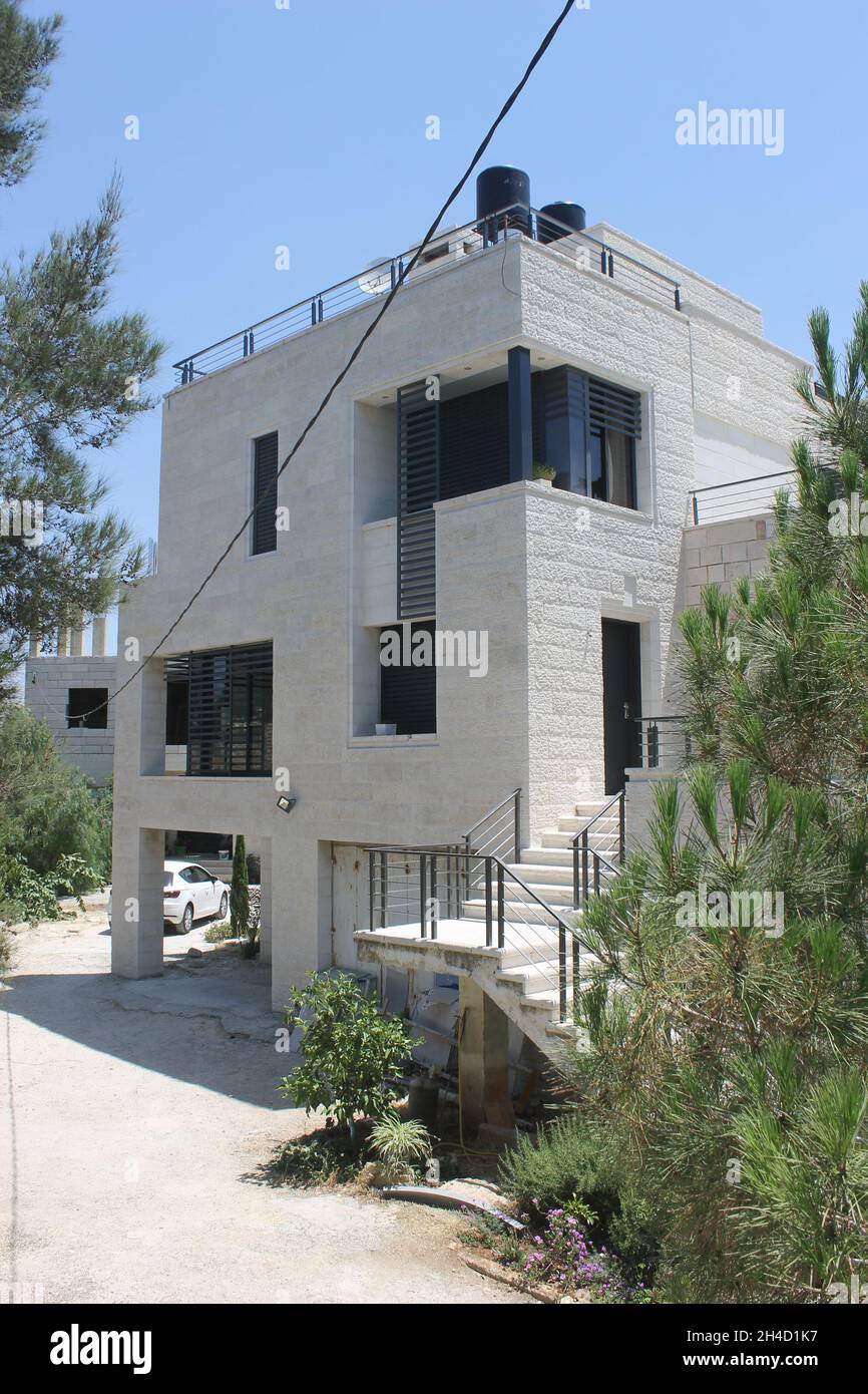 Ali Residence, Ramallah, progettato dall'architetto Zuhair Ali Foto Stock