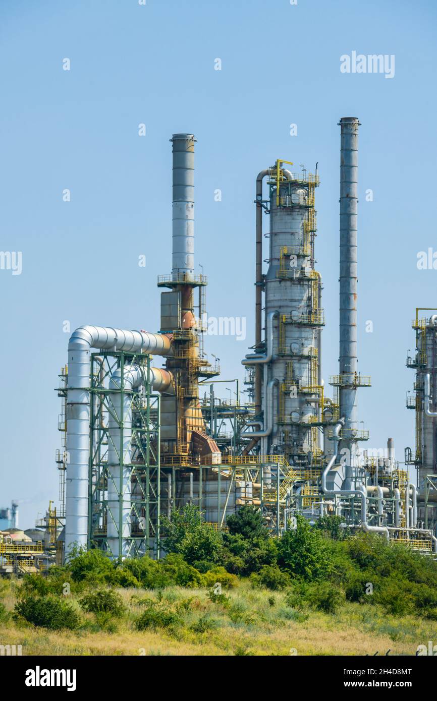 Totale Raffinerie, Leuna Sachsen-Anhalt, Deutschland Foto Stock