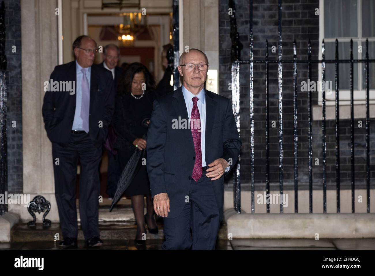 Il primo ministro Boris Johnson invita i leader aziendali più importanti del mondo a Downing Street al numero 10 per stabilire la "Gran Bretagna globale" Foto Stock