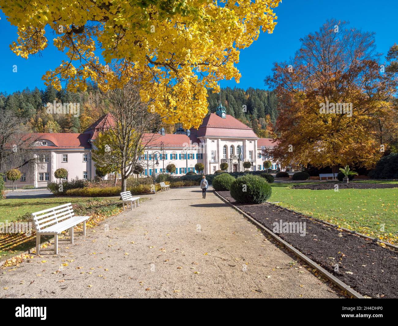 Bad elster stazione di salute in sassonia Germania orientale Foto Stock