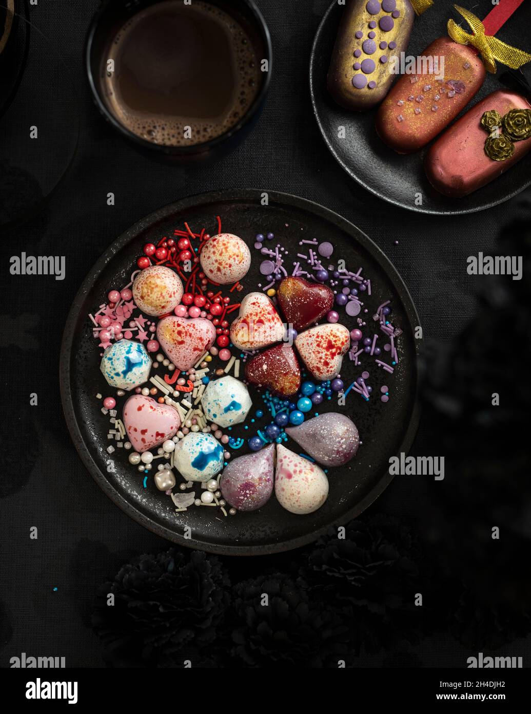La caramella fatta in casa al cioccolato è deliziosa Foto Stock