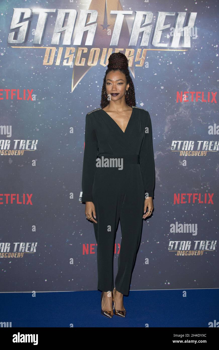 Sonequa Martin-Green partecipa alla Star Trek: Scoperta speciale fan screening fotocellula alla Millbank Tower Domenica, 5 Novembre..Foto datata: Domenica 5 Novembre 2017. Il credito fotografico deve essere: Isabel Infantes / EMPICS Entertainment. Foto Stock