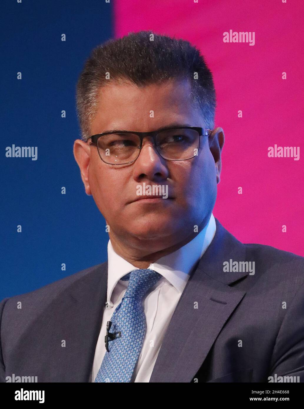 Il Segretario per lo sviluppo Internazionale Alok Sharma ha tenuto un discorso sul tema "costruire una Gran Bretagna sicura e prospera" il giorno uno della Conferenza del Partito conservatore che si tiene presso il Centro Congressi di Manchester. Foto datata: Domenica 29 settembre 2019. Il credito fotografico deve essere: Isabel Infantes / EMPICS Entertainment. Foto Stock