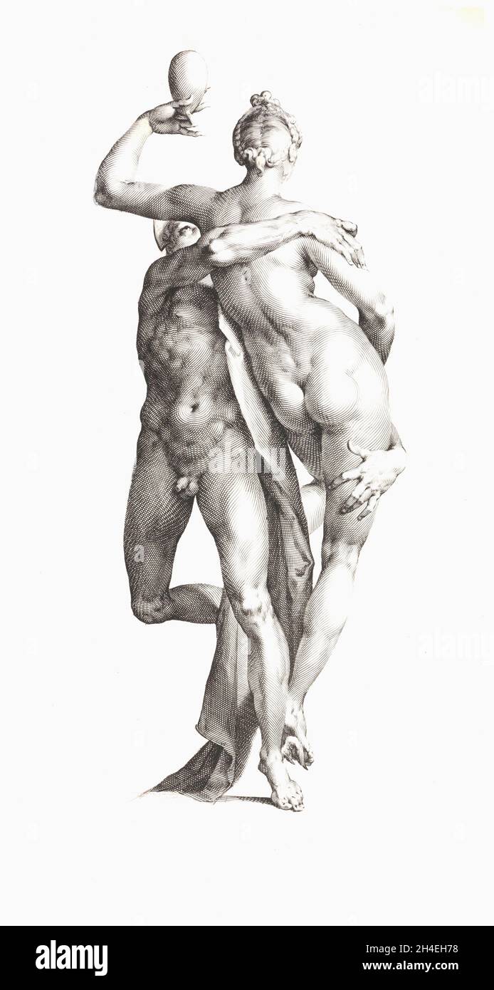 Adriaen de Vries - mercurio e Psiche Foto Stock