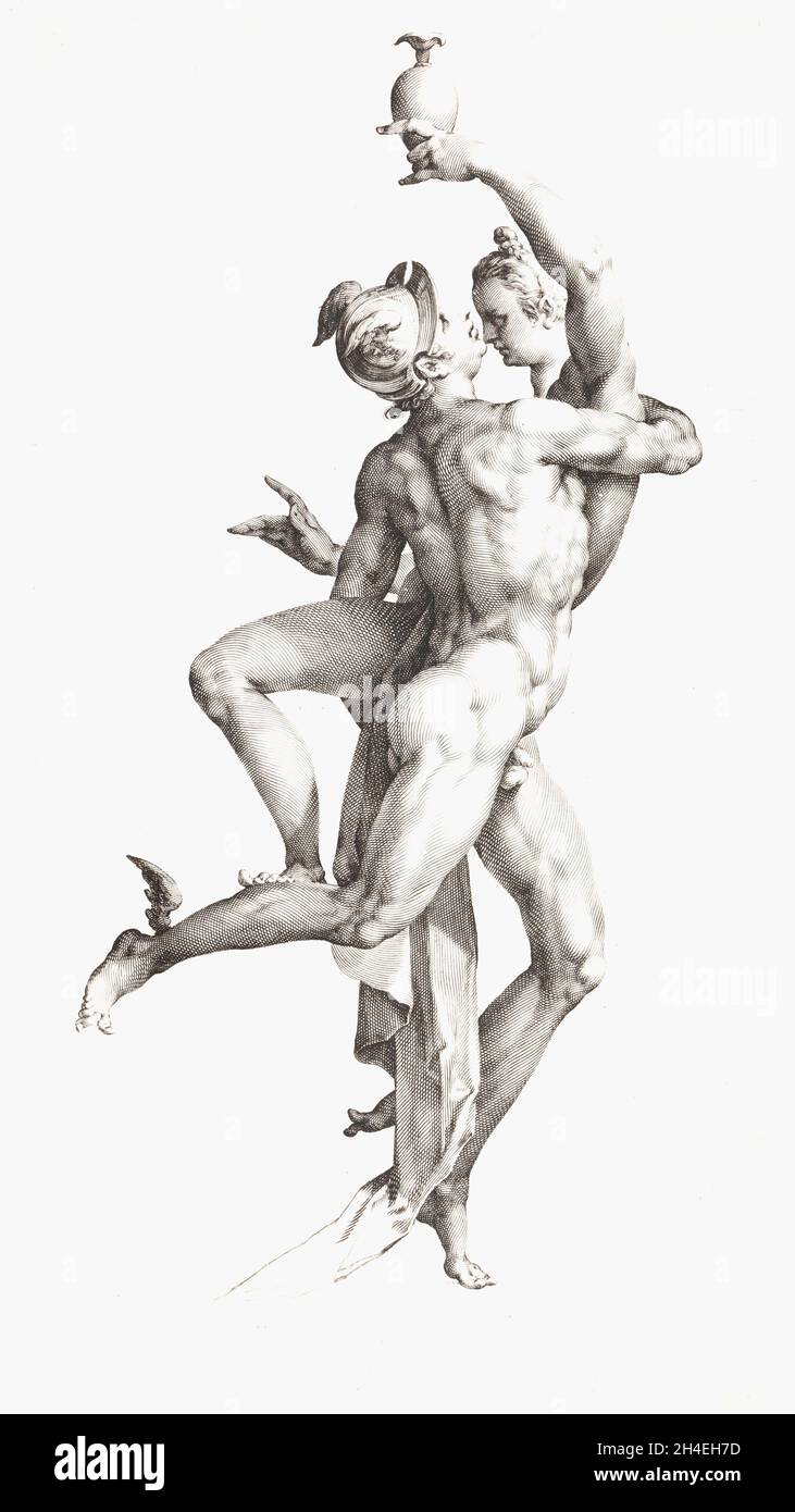Adriaen de Vries - mercurio e Psiche Foto Stock