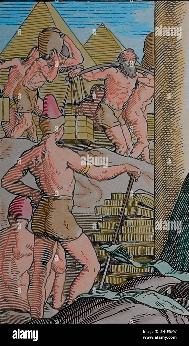 Esodo. Mosè chiede la liberazione degli Israeliti. Dettaglio. Incisione, 19 ° secolo. Foto Stock