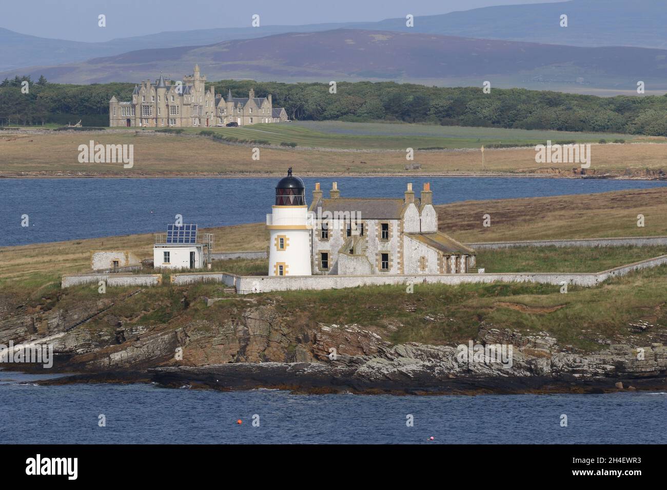 Balfour Castello viste, Isole Orkney Foto Stock