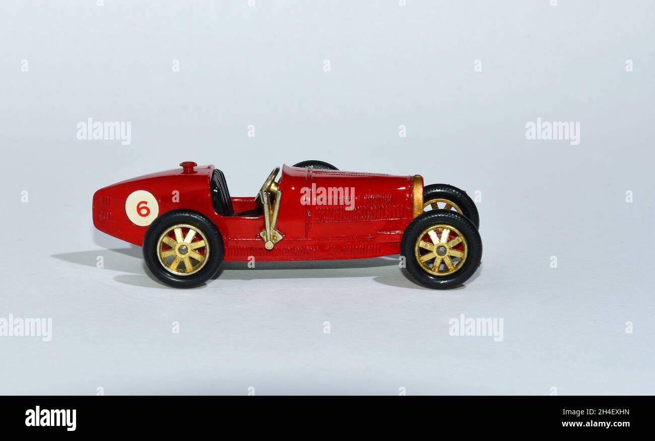 Modelli Matchbox di una volta Y-6 Bugatti tipo 35 1926 modello auto Foto Stock