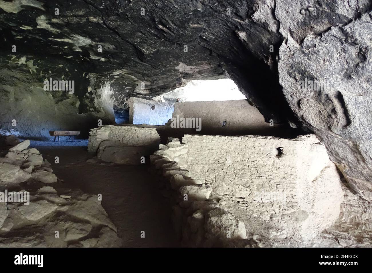 Gila Cliff Dwellings zona nel New Mexico sud-occidentale Foto Stock