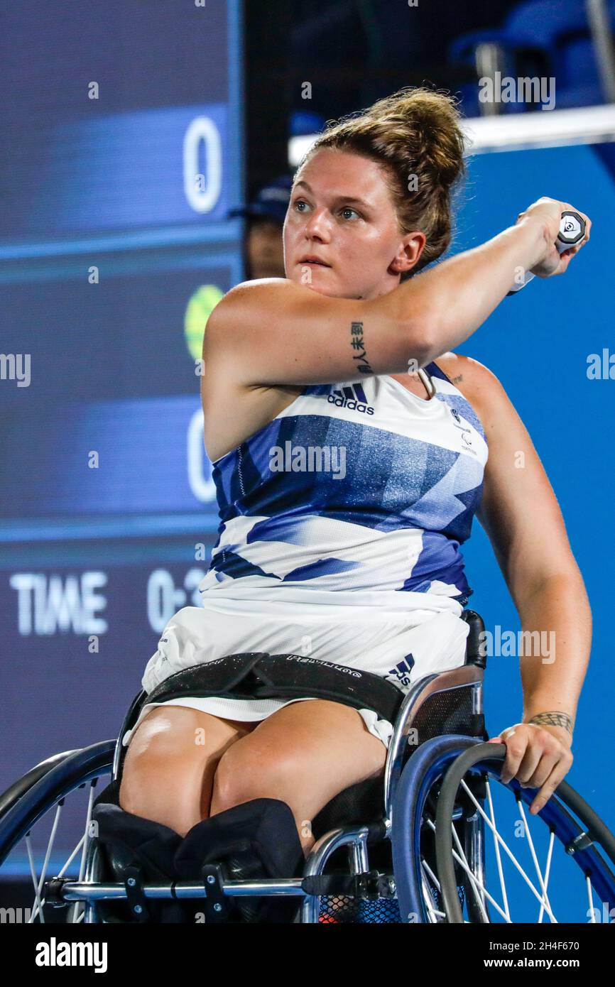 Tokyo, Giappone. 2021 agosto 30. Torneo di tennis su sedia a rotelle nel campo principale. Jordanne Whiley Foto Stock