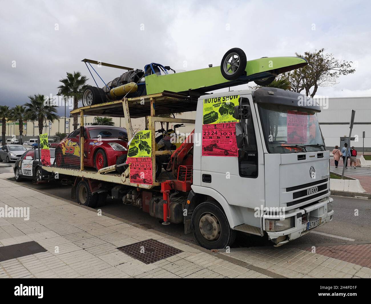 Iveco - Pegaso autotrasporti autocarri per il trasporto di automobili per Motor Show Foto Stock