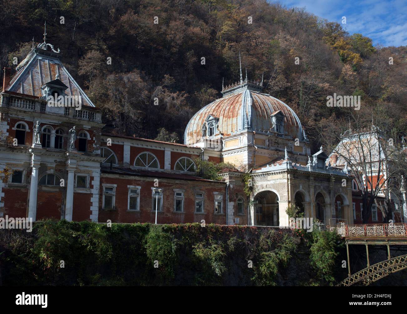 Le Terme imperiali austro-ungariche in rumeno Baile Herculane Foto Stock