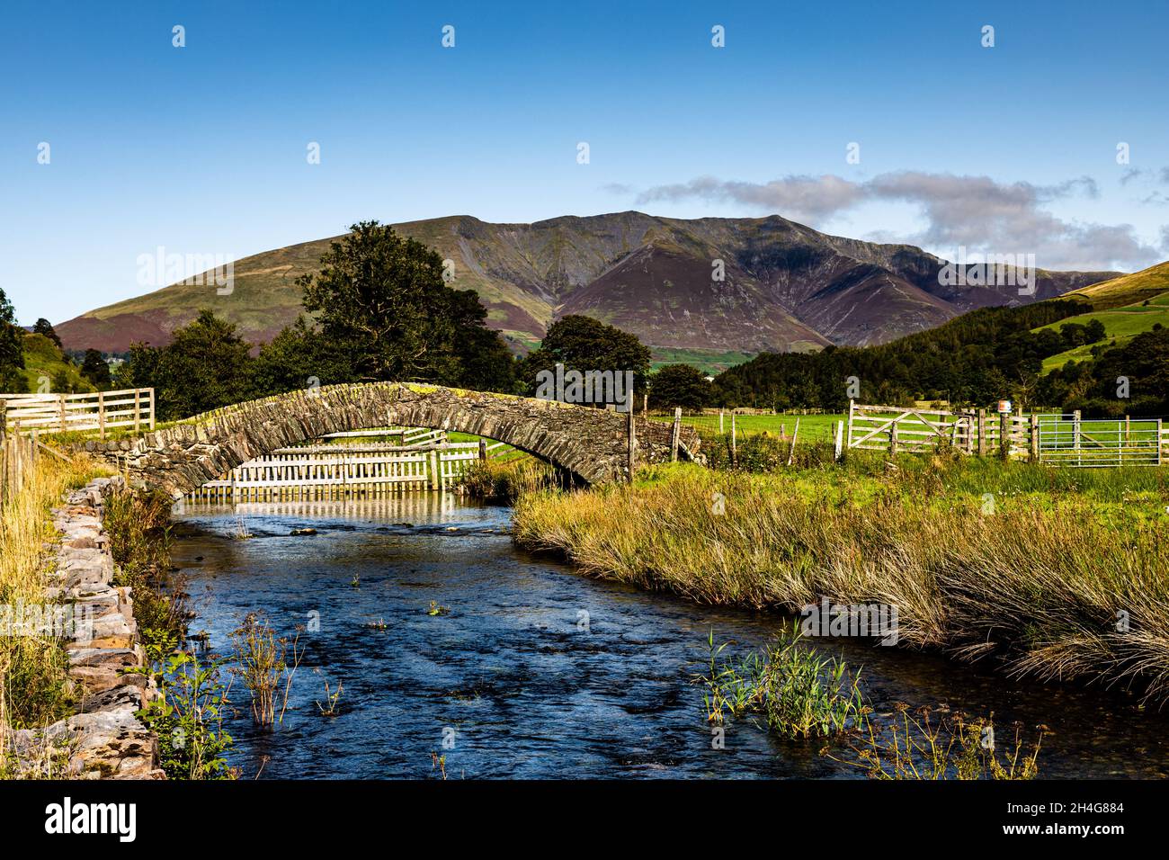 Splendida vista di Blenpathra, Lake District, Cumbria, Regno Unito. Preso dalla B5322 vicino a Fornside. Foto Stock