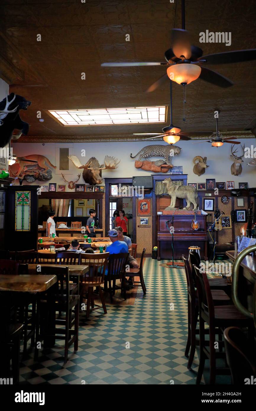 Ristorante Bar Saloon dell'Occidental Hotel a Buffalo.Wyoming.USA Foto Stock