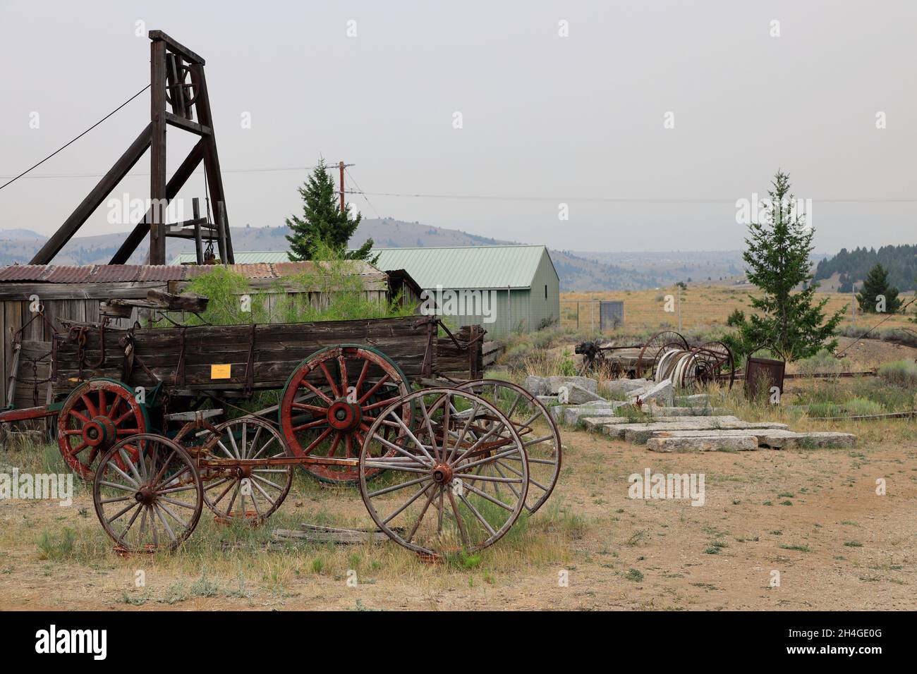 Vecchio cantiere minerario nel World Museum of Mining.Butte.Montana.USA Foto Stock