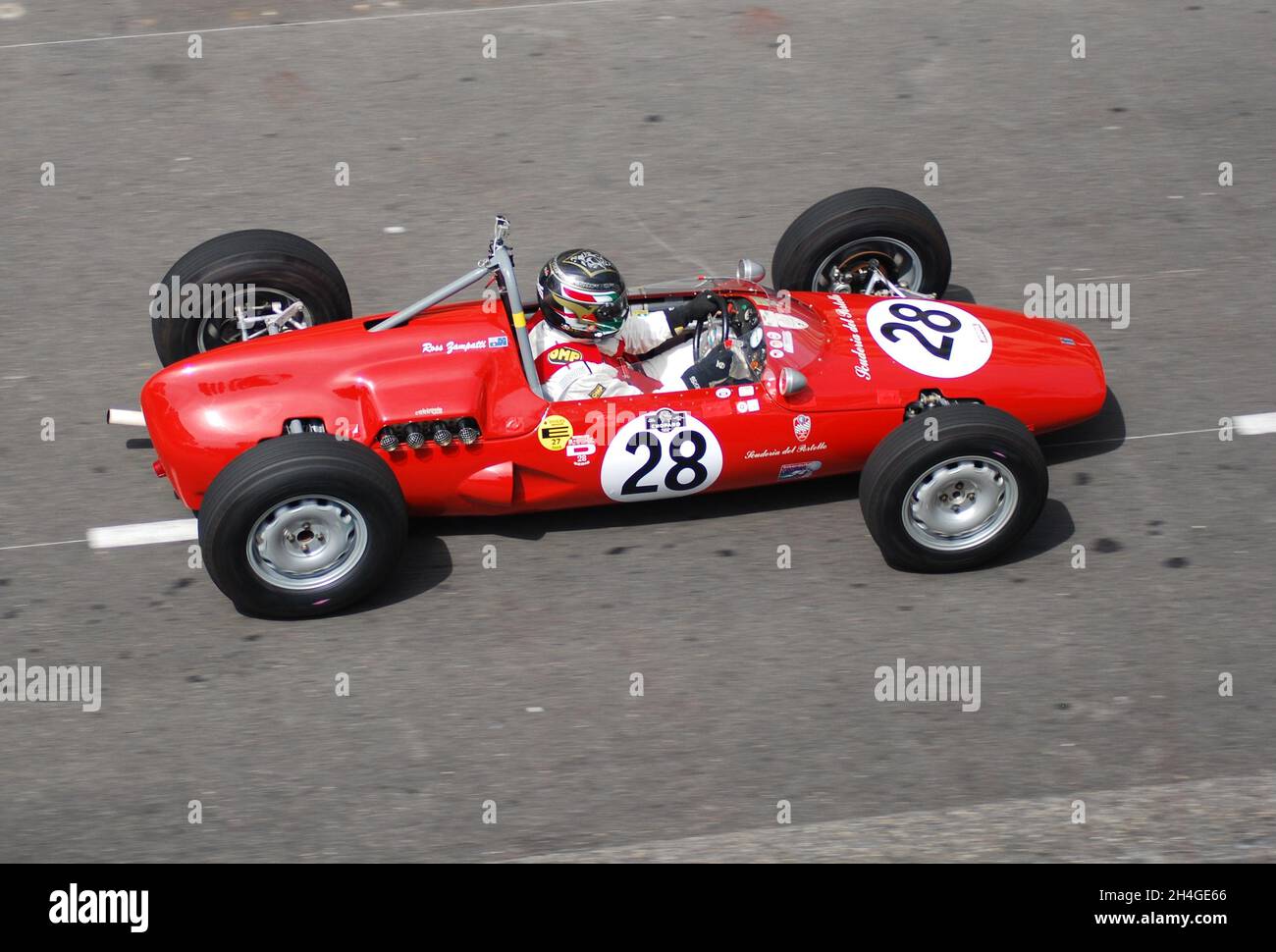 328 1961 F1 de Thomaso guidato da Ross Zampatti al meeting storico di Monaco 2012. Foto Stock