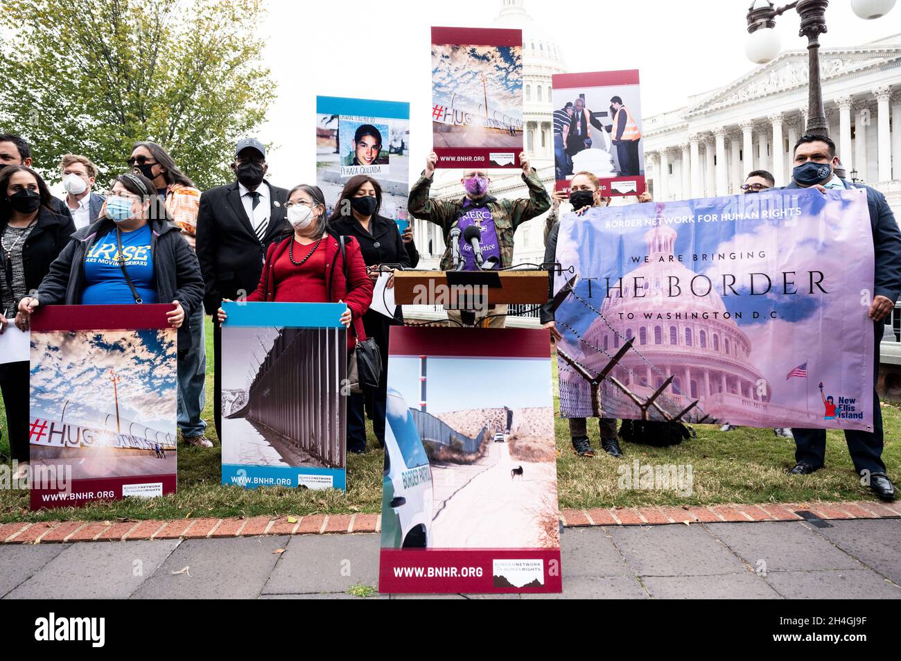 Washington, Stati Uniti, 2 novembre 2021. 2 novembre 2021 - Washington, DC, Stati Uniti: Conferenza stampa sull'immigrazione al confine meridionale. (Foto di Michael Brochstein/Sipa USA) Credit: Sipa USA/Alamy Live News Foto Stock