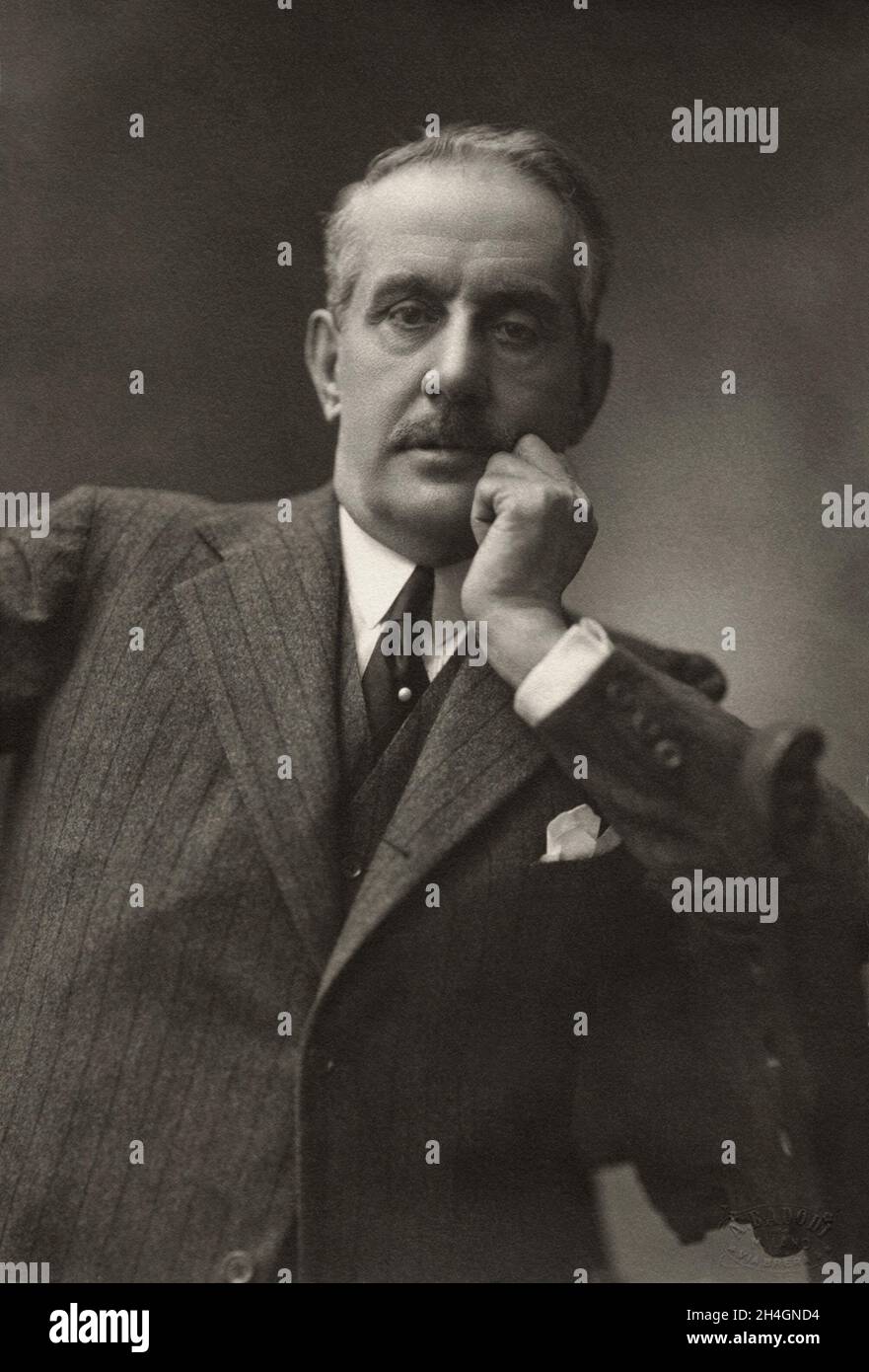 Ritratto del compositore italiano Giacomo Puccini Foto Stock