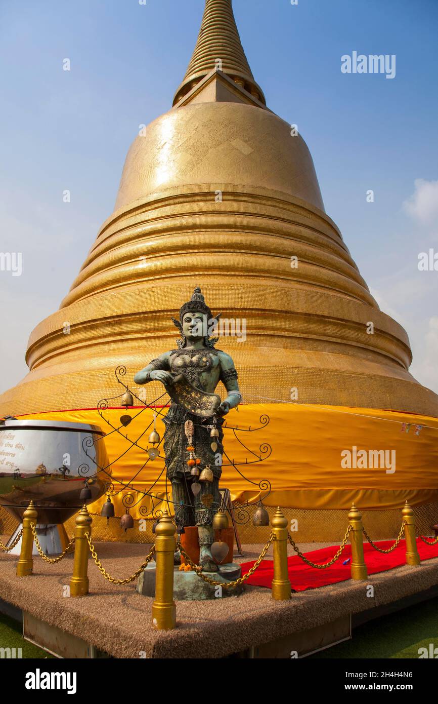 Temple Golden Mountain, Bangkok, Thailandia Foto Stock